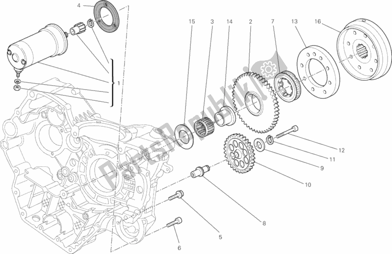 All parts for the Starting Motor of the Ducati Monster 795-Thai 2013